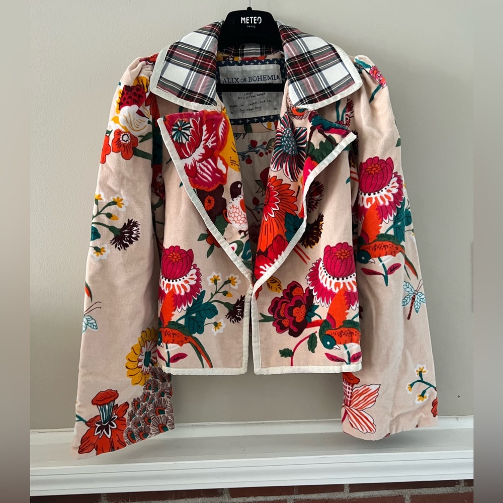 Alix of Bohemia Garden Moto Floral Print Jacket in Size Large - Picture 5 of 10